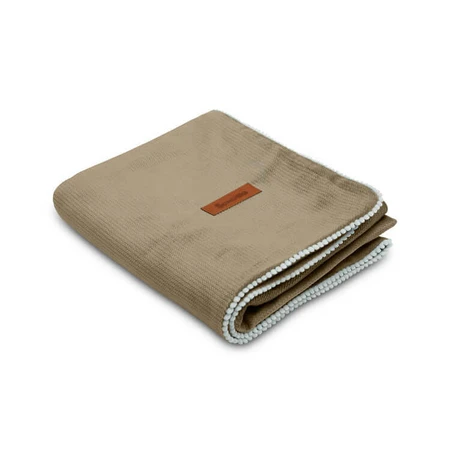 Couverture en velours - Beige 75X100