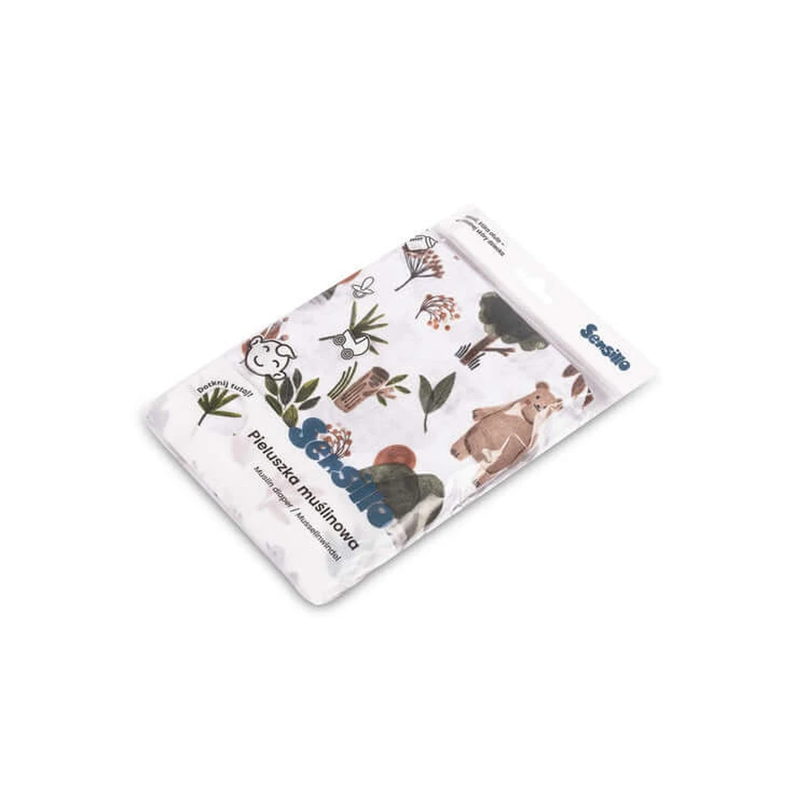 Muselina Swaddle Animales del Bosque 120X120 Eg-0155 Sensillo