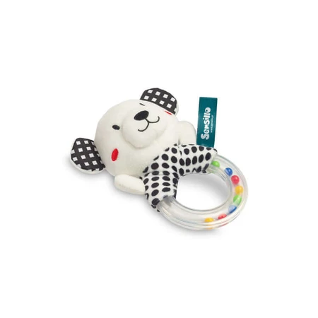Hochet Ours noir et blanc Sensillo