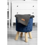 Couverture 100% Coton Graphite 100X80