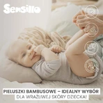Scutece din bambus 3 bucăți dinozauri verde 70X80 Sensillo