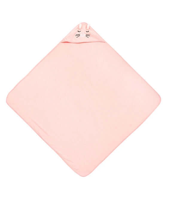 Babyhandtuch mit Kapuze 100X100 Sm Kaninchen Rosa Sensillo