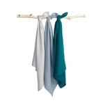 Pannolini in mussola blu uniforme 3 conteggi 60X80Cm