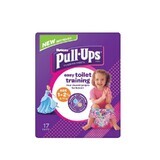 Scutece Pull-Ups de tranziție, Fetițe, 8-17 kg, 17 buc, Huggies