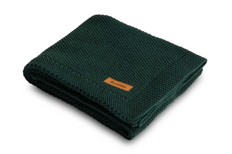 Decke 100% Baumwolle Dunkelgrün 100X80
