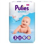 Scutece Sensitive Nr. 3, 6-10 kg, 66 bucati, Pufies