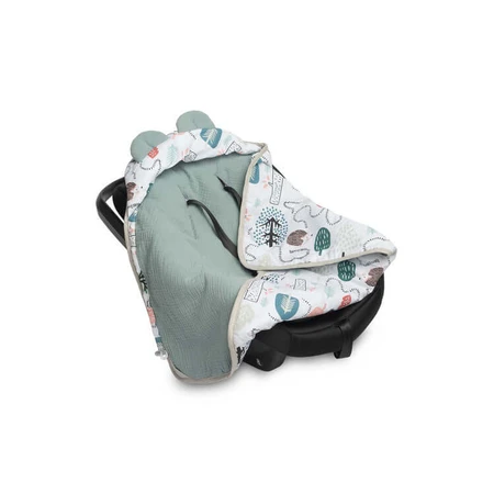 Pañal Muselina 90X90Cm Erizo Para Silla Coche 0-13Kg