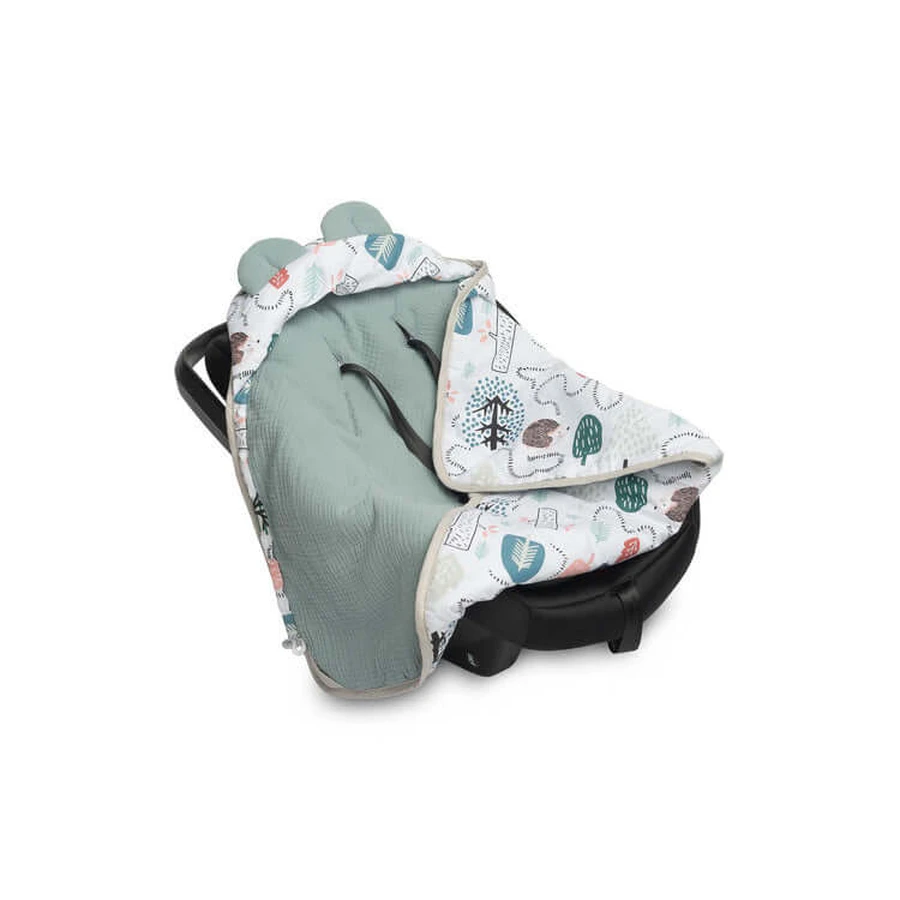 Pañal Muselina 90X90Cm Erizo Para Silla Coche 0-13Kg