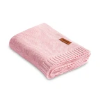 Couverture en bambou et coton rose 100X80