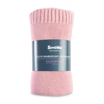 Couverture en bambou et coton rose 100X80