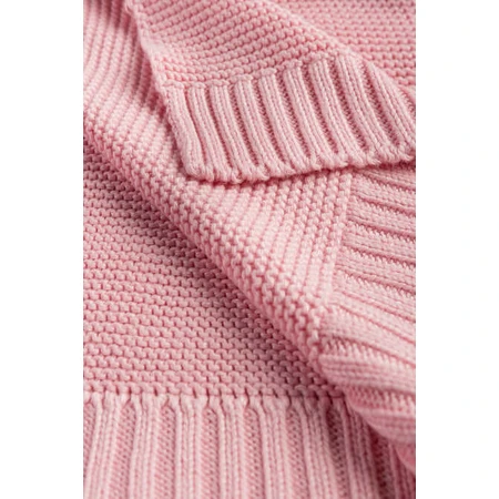 Couverture en bambou et coton rose 100X80