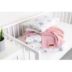 Couverture en bambou et coton rose 100X80