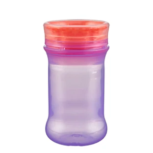 Ceașcă fără vărsare cu margine moale din silicon pentru sorbit 360° Purple Vital Baby