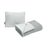 Set letto o passeggino in mussola grigio