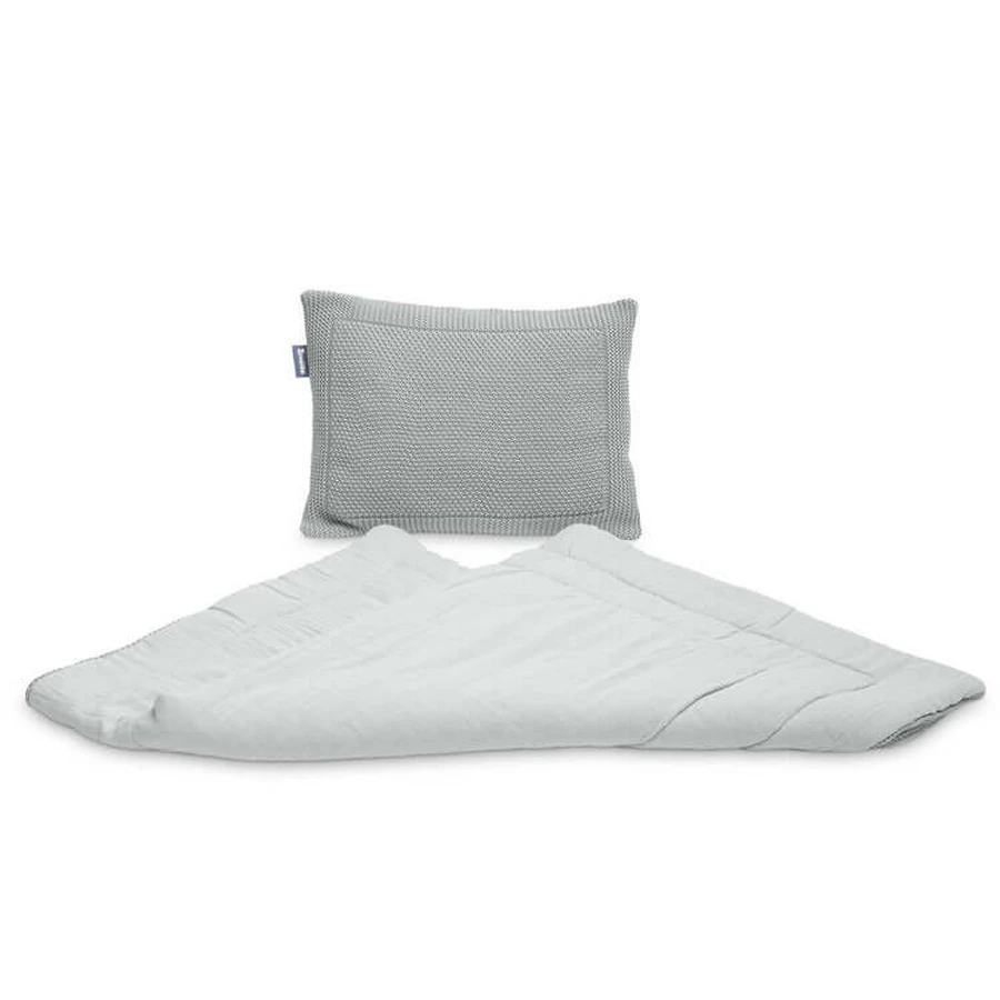 Set letto o passeggino in mussola grigio
