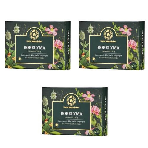 Zestaw HERBAL MONASTERIUM Borelyma, 3 x 30 kapsułek