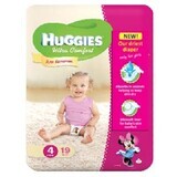 Scutece, UC, nr 4, Girl, 8-14 kg, 19 bucăți, Huggies