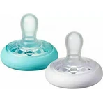 Tommee Tippee Closer To Nature Suzete ortodontice Silicon Alb/Turcoaz pentru 6-18 luni 2buc