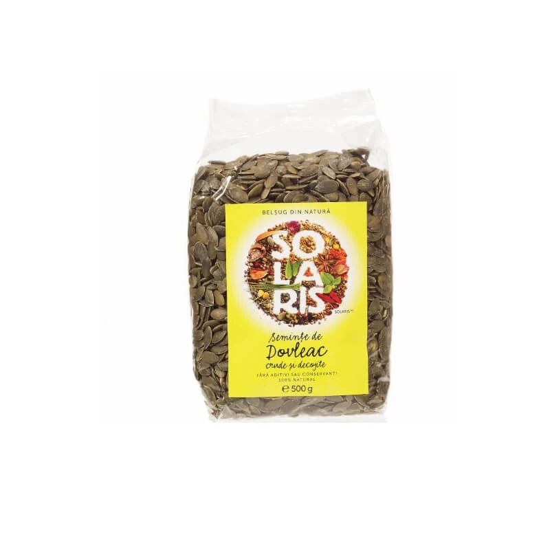 Rohe und geschälte Kürbiskerne, 500 gr, Solaris