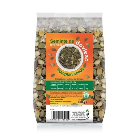 Rohe Kürbiskerne, 250 gr, Herbal Sana