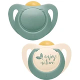 Nuk 10737879 Chupetes Ortodónticos Goma Enjoy Nature - Verde para 18-36 meses 2pcs