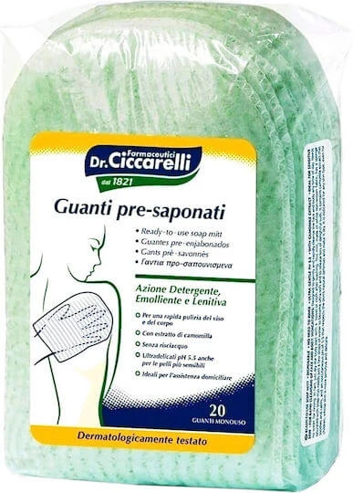 L'Officinale del Dr Ciccarelli Vorgeseifte Handschuhe 20buc