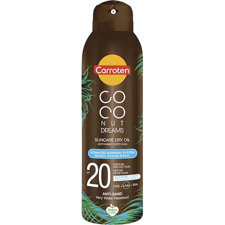 Carroten Coconut Dreams Olio solare resistente all'acqua SPF20 Spray per il corpo 150ml