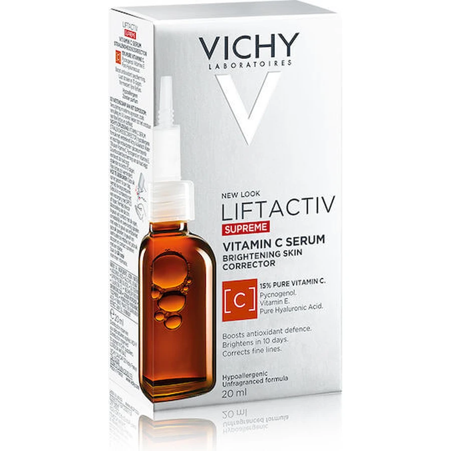 Vichy Liftactiv Supreme Serum Facial Antiedad con Vitamina C y Vitamina E para Desintoxicar e Iluminar 20ml