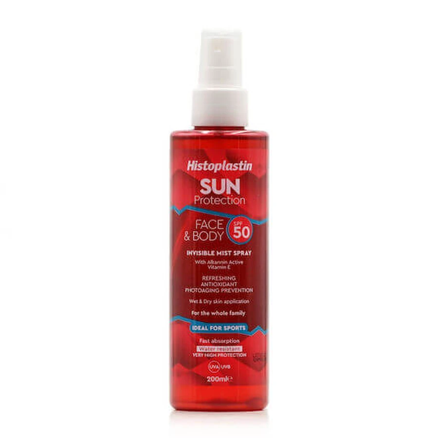 Heremco Histoplastin Sun Protection Mist de Față și Corp Rezistent la Apă SPF50 200ml