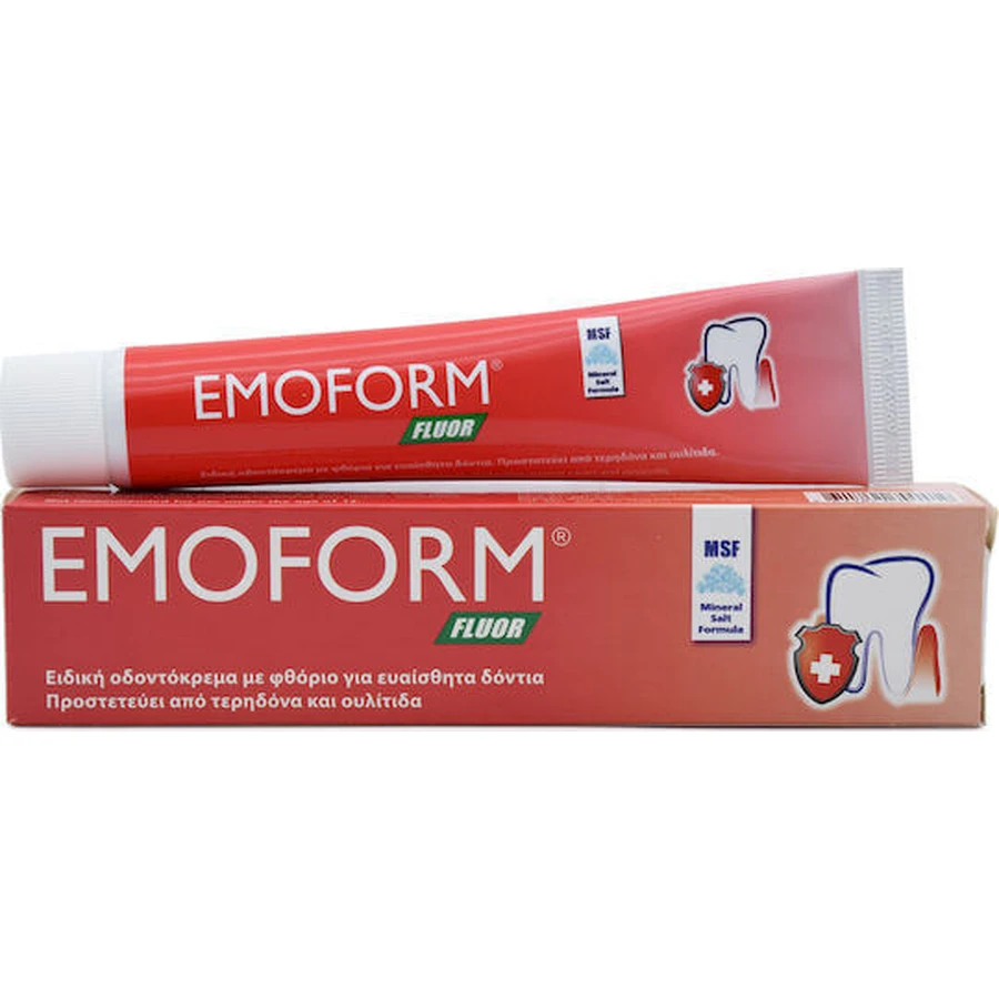 Emoform Fluor Pastă de dinți pentru Dinți sensibili și Carii dentare 50ml