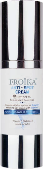 Froika Anti-Spot feuchtigkeitsspendende und aufhellende Tagescreme mit SPF15 Gegen Hautunreinheiten und Pigmentflecken mit Vitamin C 30ml