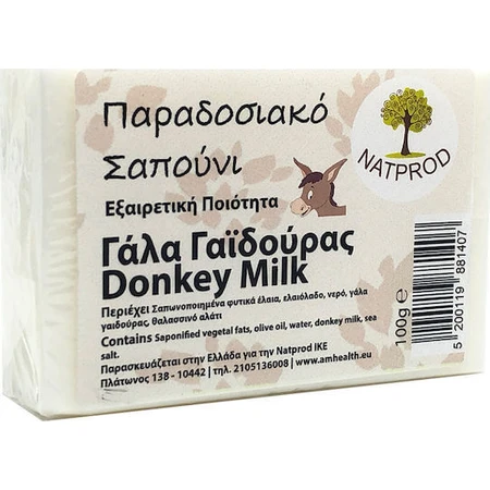 Natprod Savon traditionnel Savon traditionnel pour le corps au lait d'ânesse 100gr