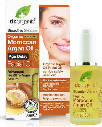 Dr.Organic Marokkanisches Bio-Feuchtigkeitspflege- und Feuchtigkeits-Gesichtsöl mit Arganöl 30ml