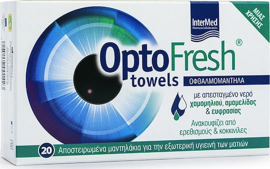 InterMed OptoFresh Augenlid Reinigungstücher für Allergie Allergie 20pcs
