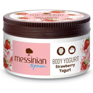 Messinian Spa Strawberry Yoghurt Body Moisturizing Body Butter with Aloe Vera for dry & sensitive skin 250ml