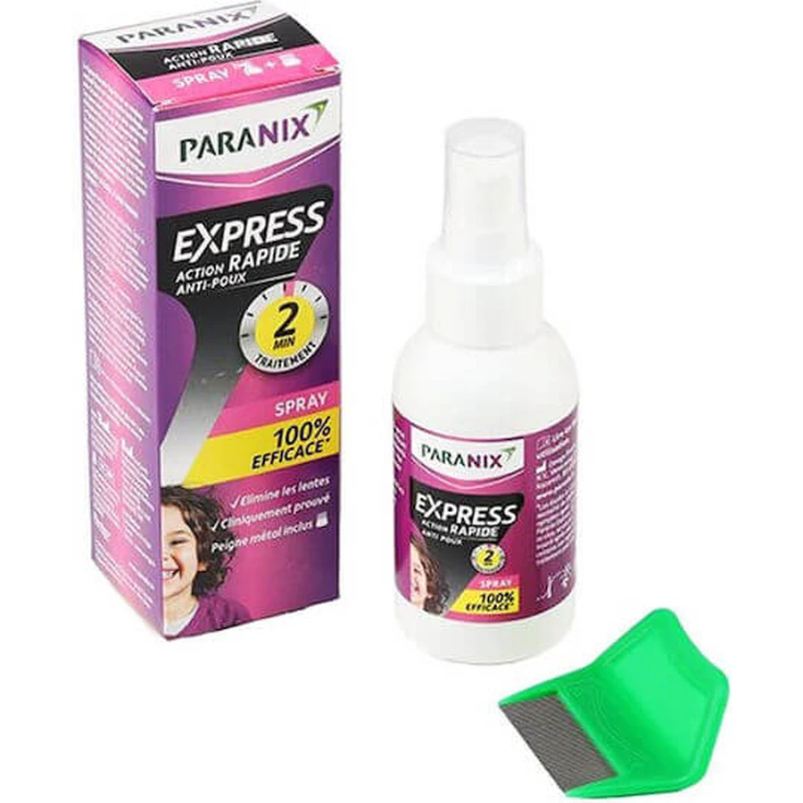 Paranix Express Lice Treatment Com Comb Spray for Children 95ml 1pc