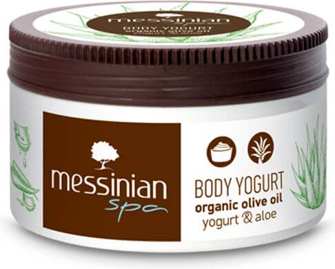 Messinian Spa Bio Bio-Olivenöl-Joghurt-Aloe-Feuchtigkeitscreme mit Aloe Vera für trockene und empfindliche Haut 250ml