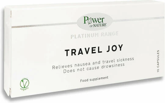 Power Of Nature Platinum Range Travel Joy gegen Übelkeit 10 Kapseln