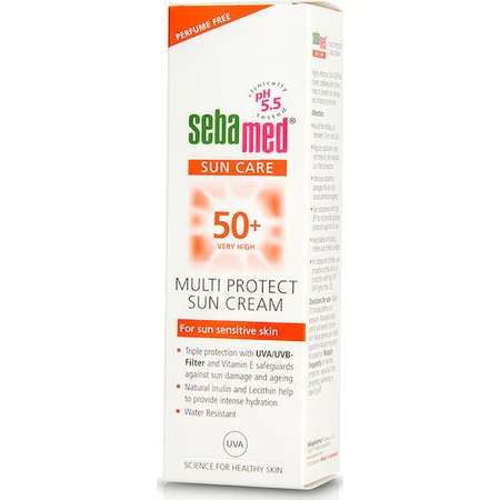 Sebamed Multi Protect Sun Cream Crème solaire visage et corps avec protection solaire SPF50 75ml