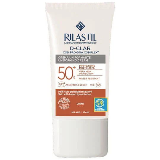 Rilastil D-Clar Uniforming Sunscreen Gesichtscreme SPF50 mit Lichtpigment 40ml
