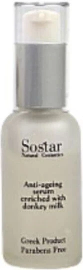 Sostar Feuchtigkeitsspendendes und Anti-Ageing Gesichtsserum mit Metzgermilch und Hyaluronsäure für Ausstrahlung und Straffung 30ml