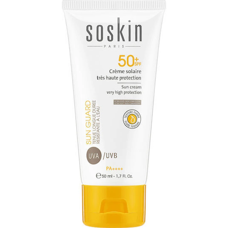 Soskin Sun Guard Cremă cu Protecție Solara Fără Culoare Waterproof SPF50 50ml