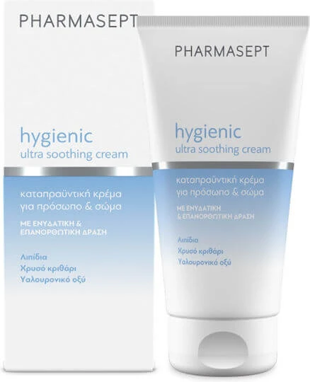 Pharmasept Hygienic Hygienic Ultra Soothing Moisturising Body Cream mit Hyaluronsäure für alle Hauttypen 150ml