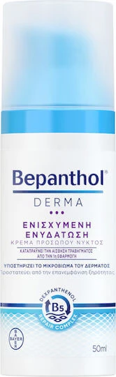 Bepanthol Derma Feuchtigkeitscreme für die Nacht mit Panthenol 50ml
