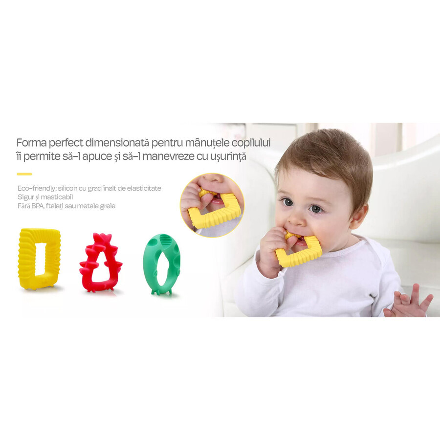 Juego de anillos gingivales de silicona Animalute funny, Mombella