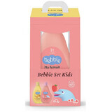 Set Kids Sampon si Gel de dus cu Capsuni si Banana, 2x250 ml, Bebble