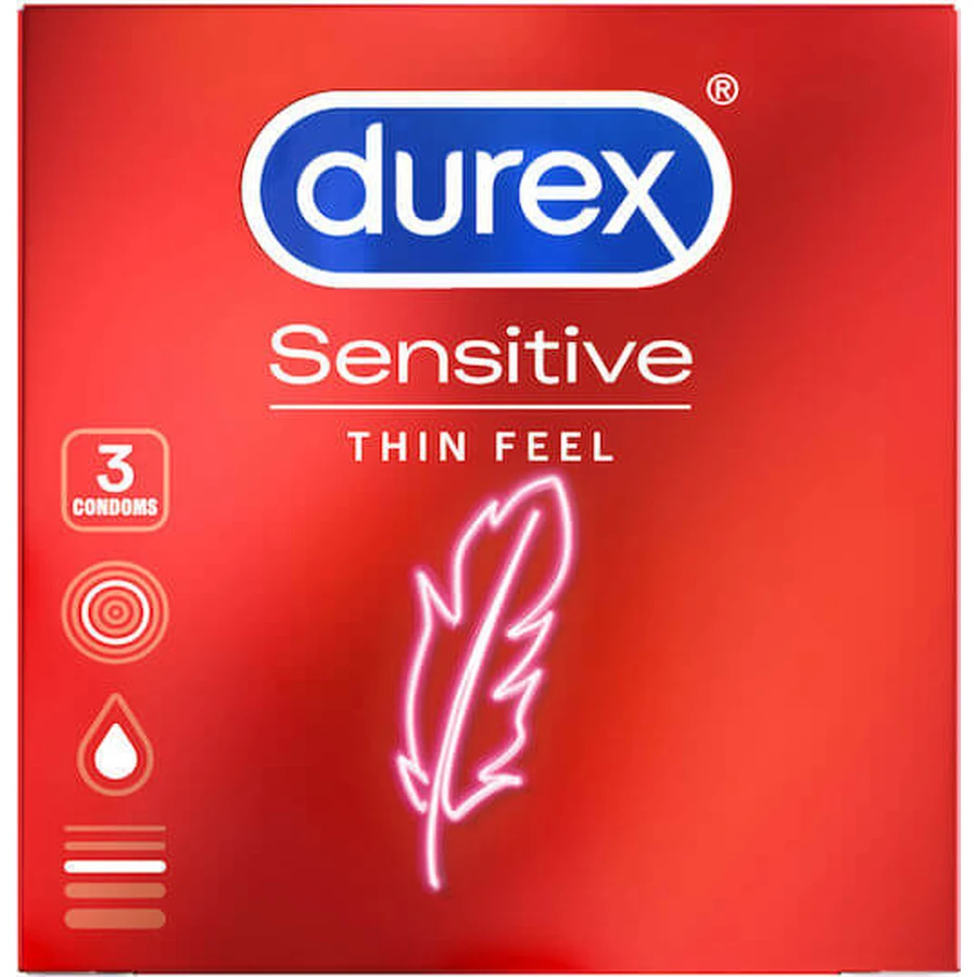 Durex Prezervative Sensitive Prezervative 3 pezzi