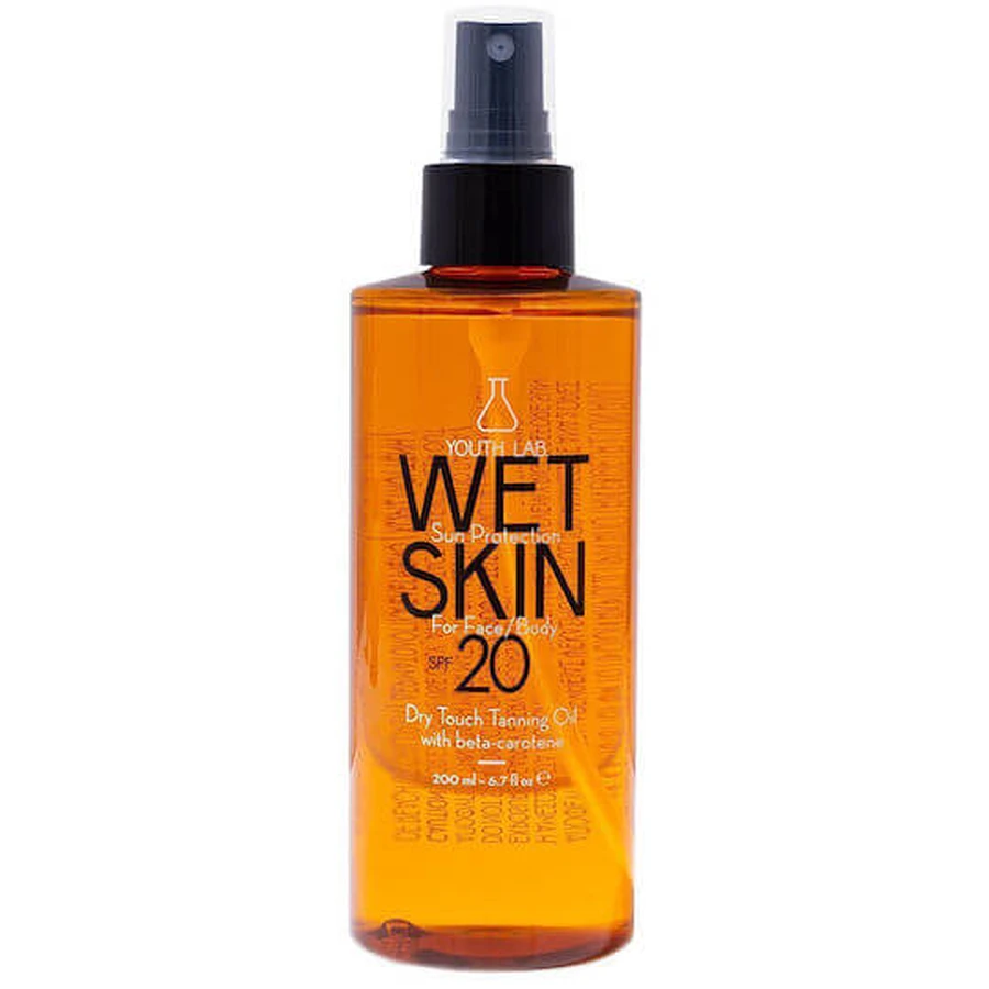 Youth Lab. Wet Skin Water Resistant Sun Protection Oil for Face and Body SPF20 Spray 200ml