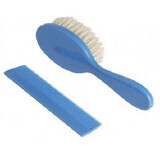 Set perie păr natural și pieptăn, bleu, DbB Remond