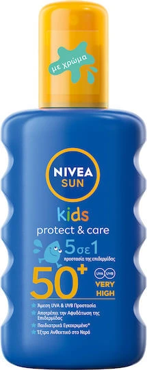 Nivea Sun Kids Schutz & Pflege mit Farbe Wasserfestes Kinder-Sonnencreme-Spray SPF50 200ml